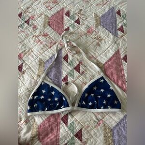 Vintage Y2K American flag bikini top
